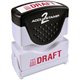 COSCO Shutter Stamp - Message Stamp - "DRAFT" - 0.50" Impression Width - 20000 Impression(s) - Red - Rubber, Plastic - 1 Each