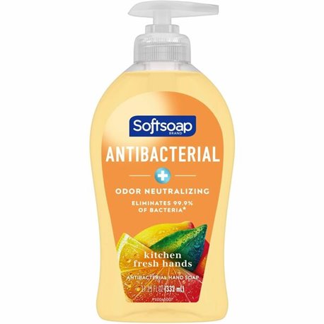 Softsoap Antibacterial Hand Soap Pump - Citrus ScentFor - 11.3 fl oz (332.7 mL) - Pump Bottle Dispenser - Odor Remover, Bacteria