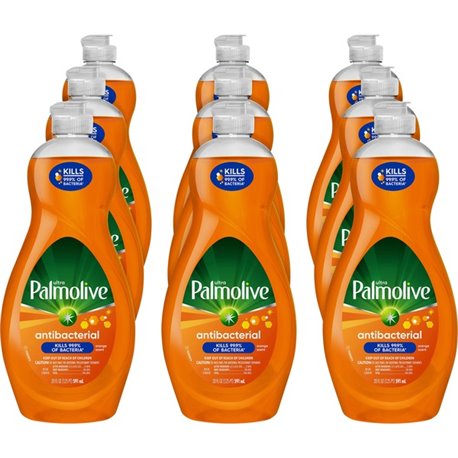 Palmolive Antibacterial Ultra Dish Soap - Concentrate - 20 fl oz (0.6 quart) - 9 / Carton - Phosphate-free, Kosher-free, Residue