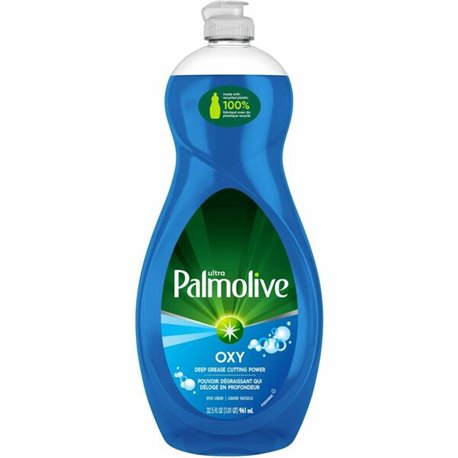 Palmolive Ultra Dish Soap Oxy Degreaser - Concentrate - 32.5 fl oz (1 quart) - 1 Each - Residue-free, Soft, Biodegradable, Phosp