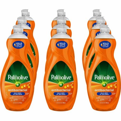 Palmolive Antibacterial Ultra Dish Soap - Concentrate - 35.2 fl oz (1.1 quart) - 9 / Carton - pH Balanced, Residue-free, Non-abr