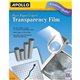 Apollo Plain Paper Copier Transparency Film - 8 1/2" x 11" - 100 / Box - Black, White