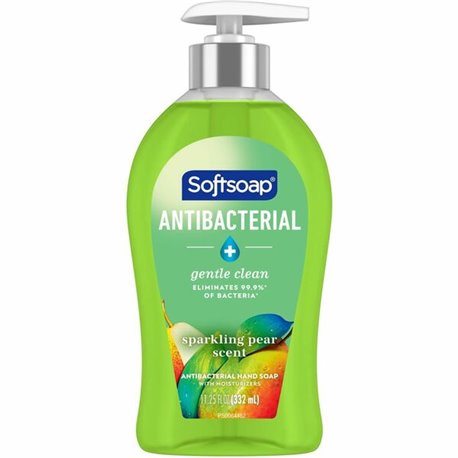 Softsoap Antibacterial Liquid Hand Soap - Sparkling Pear ScentFor - 11.3 fl oz (332.7 mL) - Pump Bottle Dispenser - Bacteria Rem