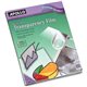 Apollo Write-On Transparency Film Sheets - Letter - 8 1/2" x 11" - 100 / Box - Clear