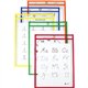C-Line Reusable Dry Erase Pockets - Study Aid - Assorted Primary Colors, 9 x 12, 25/BX, 40620