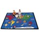 Carpets for Kids World Explorer Geography Area Rug - 69.96" Length x 99.96" Width - Rectangle