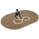 Carpets for Kids Mt. St. Helens Carpet Rug - 108" Length x 72" Width - Oval - Tan - Nylon