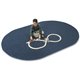 Carpets for Kids Mt. St. Helens Carpet Rug - 108" Length x 72" Width - Oval - Blueberry - Nylon