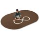 Carpets for Kids Mt. St. Helens Carpet Rug - 108" Length x 72" Width - Oval - Mocha - Nylon