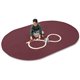 Carpets for Kids Mt. St. Helens Carpet Rug - 108" Length x 72" Width - Oval - Cranberry - Nylon