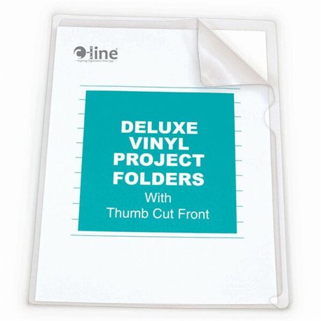 C-Line Deluxe Vinyl Project Folders - Non-glare, 11 x 8-1/2, 50/BX, 62138