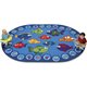 Carpets for Kids Fishing For Literacy Oval Rug - 25.83 ft Length x 65" Width - Oval - Alphabet Bubbles