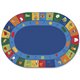 Carpets for Kids Learning Blocks Oval Seating Rug - 113" Length x 81" Width - Oval - Learning Blocks, Letters, Numbers, Shapes