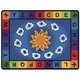 Carpets for Kids Sunny Day Learn/Play Rectangle Rug - 100" Length x 70" Width - Rectangle - Sunny Day Learn & Play, Numbers, Let