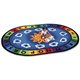 Carpets for Kids Sunny Day Learn/Play Oval Rug - 11.67 ft Length x 99" Width - Oval - Sunny Day Learn & Play, Numbers, Letter