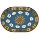 Carpets for Kids Sunny Day Learn/Play Oval Rug - 108" Length x 72" Width - Oval - Sunny Day Learn & Play, Numbers, Letter