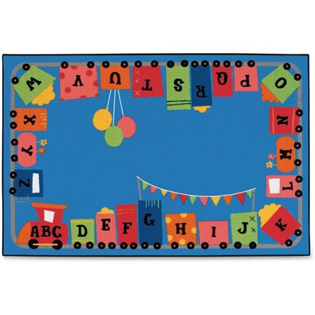 Carpets for Kids Value Line Alphabet Rug - 12 ft Length x 96" Width - Rectangle - Assorted