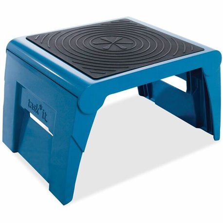 Cramer One Up Nonslip Folding Step Stool - 1 Step - 9.5" x 14.5" x 11.3" - Blue