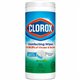 Clorox Disinfecting Cleaning Wipes - Ready-To-Use - Fresh Scent - 35 / Canister - 1 Each - Disposable, Bleach-free - Green