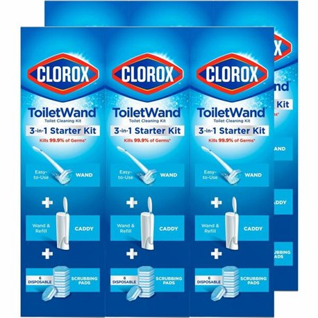 Clorox ToiletWand Disposable Toilet Cleaning System - 1 Kit (Includes: ToiletWand, Storage Caddy, Disinfecting ToiletWand Refill