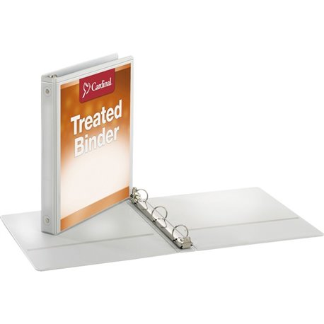 Cardinal ClearVue Locking Round-ring Treated Binder - 1" Binder Capacity - Letter - 8 1/2" x 11" Sheet Size - 250 Sheet Capacity