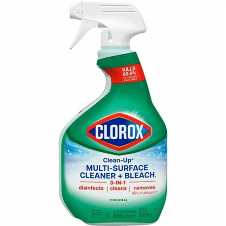Clorox Clean-Up All Purpose Cleaner with Bleach - For Multipurpose - 32 fl oz (1 quart) - Original Scent - 1 Each - Deodorize, D