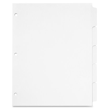 Cardinal Write 'N Erase Mylar Tab Dividers - 5 x Divider(s) - Write-on Tab(s) - 5 Tab(s)/Set - 9" Divider Width x 11" Divider Le