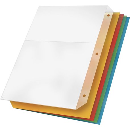 Cardinal Ring Binder Poly Pockets - 11.3" Height x 0.4" Width x 9.8" Length - 40 x Sheet Capacity - For Letter 8 1/2" x 11" Shee