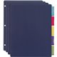 Cardinal Extra-tough Poly Dividers - 5 Tab(s)/Set - Letter - 8.50" Width x 11" Length - 3 Hole Punched - Polypropylene Divider -