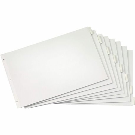 Cardinal Insertable Index Dividers - 8 x Divider(s) - Blank Tab(s) - 8 Tab(s)/Set - 17.5" Divider Width x 11.50" Divider Length 