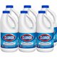 Clorox Disinfecting Bleach - Concentrate - 43 fl oz (1.3 quart) - Regular Scent - 6 / Carton - Deodorize, Disinfectant - White