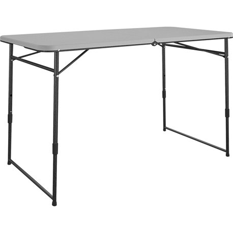 Cosco Fold Portable Indoor/Outdoor Utility Table - 200 lb Capacity - Height Adjustable x 48" Table Top Width x 24" Table Top Dep