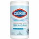 Clorox Free & Clear Compostable All Purpose Cleaning Wipes - 4.25" Length x 4.25" Width - 75.0 / Tub - 1 Each - Fragrance-free, 