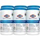 Clorox Healthcare Bleach Germicidal Wipes - Ready-To-Use - 9" Length x 6.75" Width - 70 / Canister - 6 / Carton - Disinfectant, 