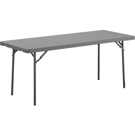 Dorel Zown Corner Blow Mold Large Folding Table - 4 Legs - 800 lb Capacity x 72" Table Top Width x 30" Table Top Depth - 29.25" 