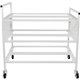 Champion Sports 24 Ball Double Wide Ball Cart - 4 Casters - Tubular Steel - 42" Length x 20" Width x 44" Height - White - 1 Each