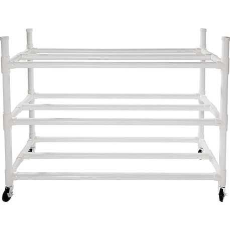 Champion Sports 30 Basketball Heavy-Duty Cart - 4 Casters - Plastic - 55" Length x 19" Width x 45" Height - White - 1 Each