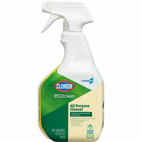 CloroxPro EcoClean All-Purpose Cleaner Spray - 32 fl oz (1 quart) - 1 Each - Bio-based, Paraben-free, Dye-free, Phthalate-free, 