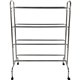 Champion Sports 16 Ball Powder-Coated Ball Cart - 4 Casters - 41" Length x 17" Width x 53" Height - Silver - 1 Each