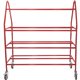 Champion Sports Deluxe Pro Ball Cart - 4 Casters - Steel - 51" Length x 18.5" Width x 54" Height - Red - 1 Each