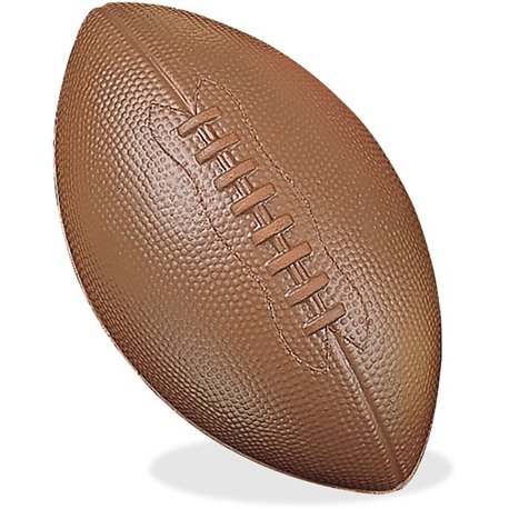 Champion Sports Coated High Density Foam Football - 10" - High Density Foam (HDF) - Brown - 1  Each