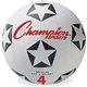 Champion Sports Rubber Soccer Ball Size 4 - 8.25" - Size 4 - Rubber, Nylon - Black, White, Red - 1  Each