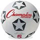 Champion Sports Rubber Soccer Ball Size 5 - 8.75" - Size 5 - Rubber, Nylon - Black, White, Red - 1  Each