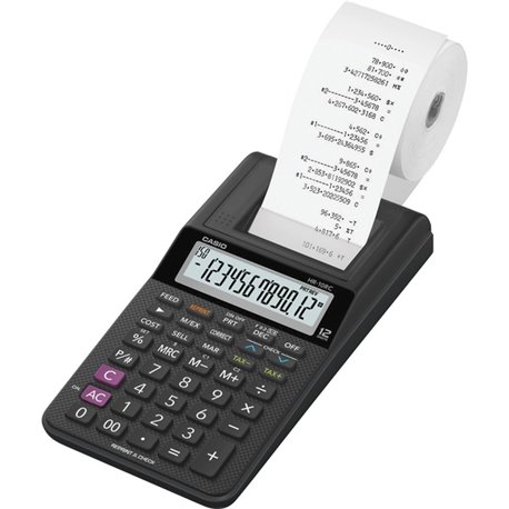 Casio HR-10RC Printing Calculator - 2 lps - Battery Powered, Portable Printing/Display - 12 Digits - Battery Powered - 1.7" x 4"