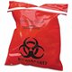 CareTek Stick-On Biohazard Infectious Waste Bags - 9" Width x 10" Length - 2 mil (51 Micron) Thickness - Red - 100/Box