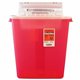 Sharpstar Covidien Transparent Containers - 3 gal Capacity - 16.5" Height x 13.8" Width x 6" Depth - Red - 1 Each