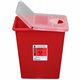 Covidien Kendall Sharps Containers with Hinged Lid - 8 gal Capacity - 17.5" Height x 15.5" Width x 11" Depth - Red - 1 Each