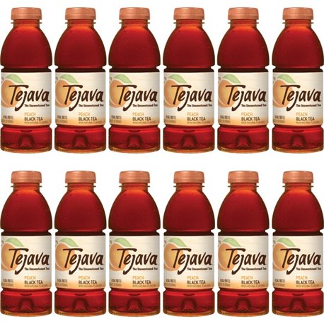 Tejava Peach Black Tea Bottle - 12 / Carton