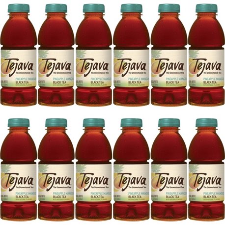 Tejava Pineapple Black Tea Bottle - 12 / Carton