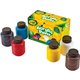 Crayola 6-color Acrylic Paint Set - 2 oz - 6 / Set - Deep Red, Brilliant Yellow, Burnt Umber, Ivory Black, Titanium White, Brill